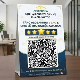 Mã QR code đánh giá 5 sao Alobannha trên Google Maps - Bất động sản Bình Thạnh Alobannha.com
