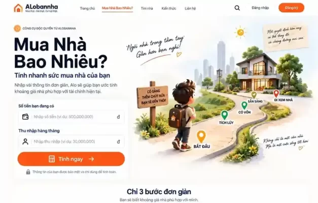 Mua Nhà Bao Nhiêu giúp ước tính tầm giá nhà phù hợp với tài chính của bạn.