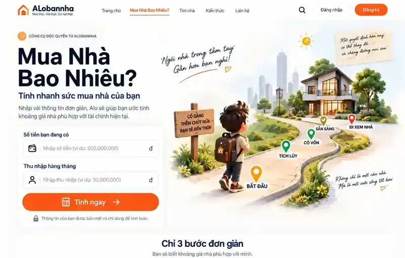Mua Nhà Bao Nhiêu giúp ước tính tầm giá nhà phù hợp với tài chính của bạn.